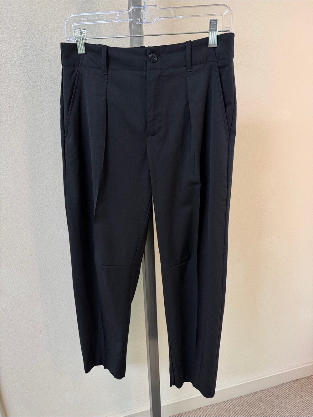 EUC AYR The Bam Wool Pleated Dress pants Black Size 2 - Picture 2 of 13